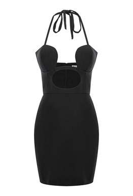 Платье с чашками черный