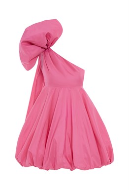 Платье розовое с бантом