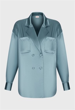 Блуза из шёлка двубортная