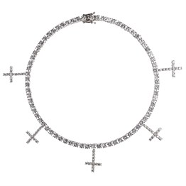 Колье Crystal Crosses