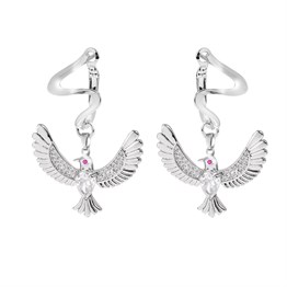 Earrings with a Phoenix bird