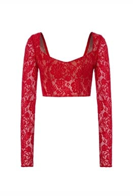 Корсет Guipure red