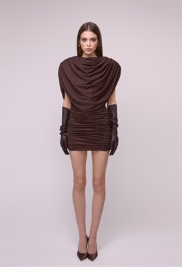 Платье DARK BROWN PELERINE
