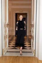 Брюки- кюлоты с декором из пера - фото 102410