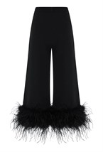 Брюки- кюлоты с декором из пера - фото 102414