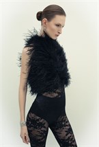 Топ из пера страуса «black swan» - фото 102427
