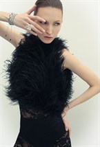 Топ из пера страуса «black swan» - фото 102428