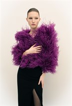 Жакет из пера страуса “Lavanda” - фото 102433