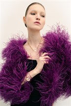 Жакет из пера страуса “Lavanda” - фото 102434