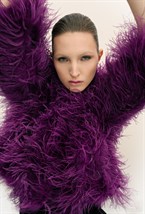 Жакет из пера страуса “Lavanda” - фото 102435