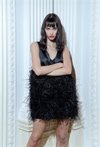 Платье с пышной юбкой из пера - фото 102453