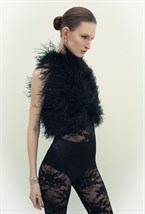 Топ из пера страуса «black swan» - фото 102771