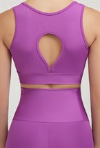 Топ Classic Cropped Total Berry - фото 103017