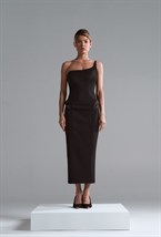 Платье-футляр с прозрачными вставками - фото 103060