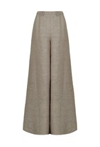 Брюки на резинке изо льна - фото 105499