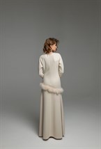 Платье из шерсти с перьями - фото 105670