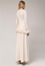 Платье из шерсти с перьями - фото 105674