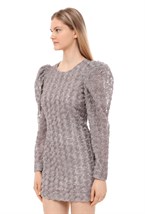 Платье мини с декором - фото 105718