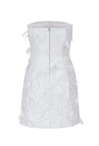 Платье мини с перьями - фото 105722