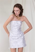 Платье мини с перьями - фото 105724