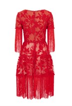 Платье с бахромой - фото 105743