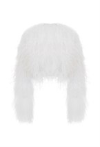 Жакет со страусиными перьями - фото 106023