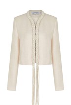 Жакет укороченный с косами - фото 106043