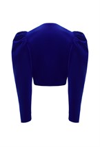 Кроп-жакет с вышивкой - фото 106053