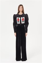 Кроп-жакет с вышивкой - фото 106057