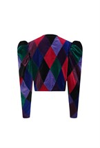 Кроп-жакет с вышивкой - фото 106060