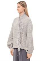 Кардиган из шерсти укороченный - фото 106080