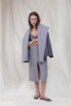 Пальто укороченное из шерсти - фото 106166