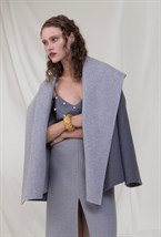 Пальто укороченное из шерсти - фото 106167