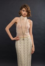 Блуза с воротом - фото 106221