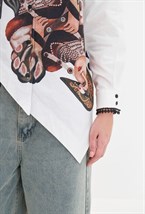 Рубашка с принтом "Дама крестей" - фото 107882