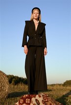 Брюки с глубокими защипами - фото 107990