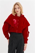 Бомбер с капюшоном "Платок" - фото 108027