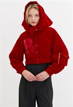 Бомбер с капюшоном "Платок" - фото 108030