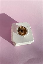 Кольцо белая Нимфа с кристаллами (позолота) - фото 108577