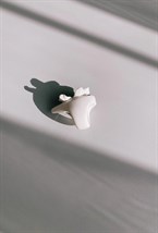 Кольцо Белое сердце с оком - фото 108602