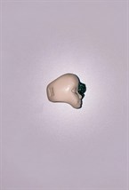 Бежевое кольцо с малахитом - фото 108623