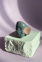 Графитовое кольцо с агатом - фото 108629