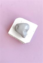 Серое кольцо с серым агатом - фото 108632