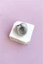 Серое кольцо с серым агатом - фото 108633