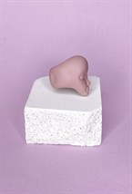 Серое кольцо с розовым агатом - фото 108640