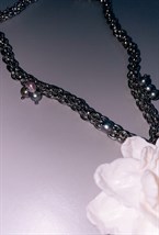 Колье с белым цветком (серебро) - фото 108708