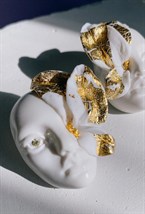 Серьги-гвоздики белые Нимфы - фото 108738