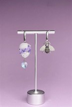 Серьги серая куколка мини с пчелкой - фото 108758