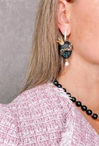 Серьги принцесса с золотой иглой - фото 108761