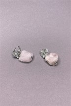 Серьги розовым кварцем - фото 108805